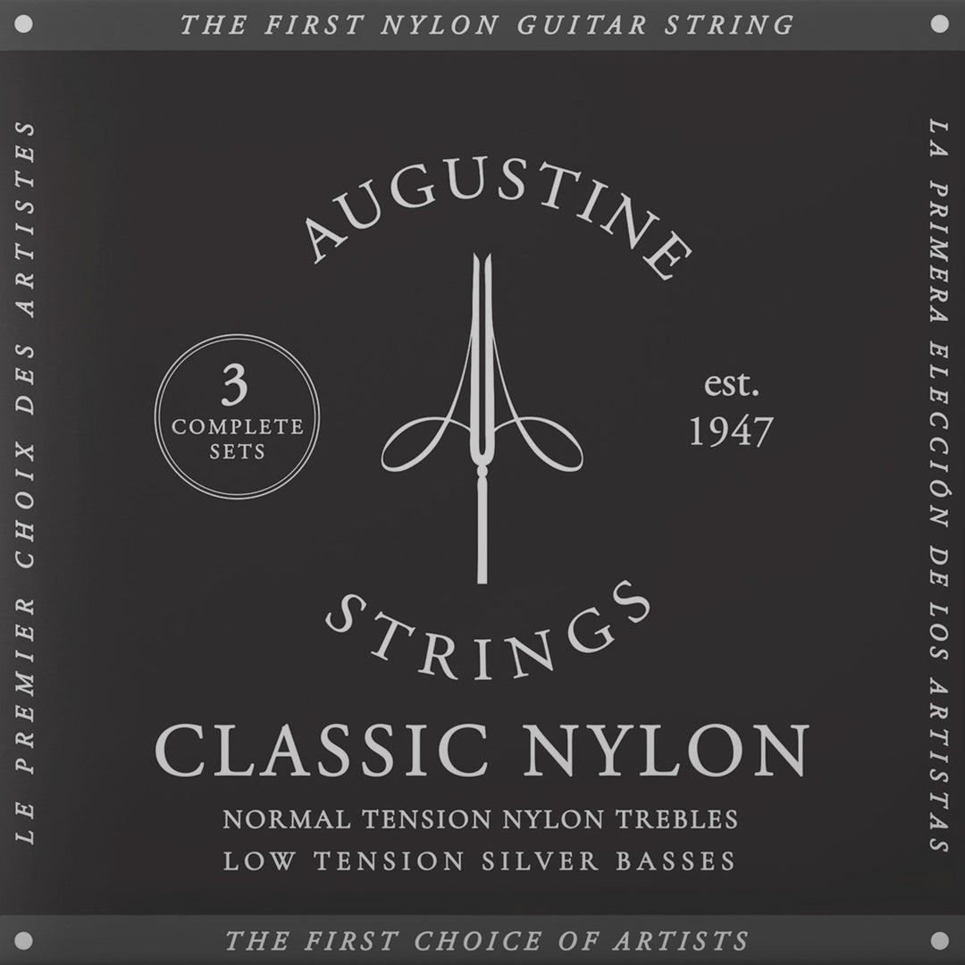 Augustine strenger for klassisk gitar Classic Label - 3 x sett Classic Black (normal/lav)