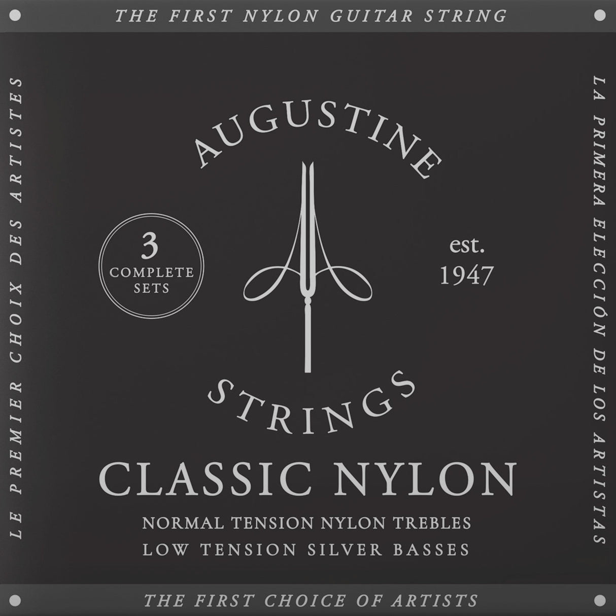 Augustine strenger for klassisk gitar Classic Label - 3 x sett Classic Black (normal/lav)