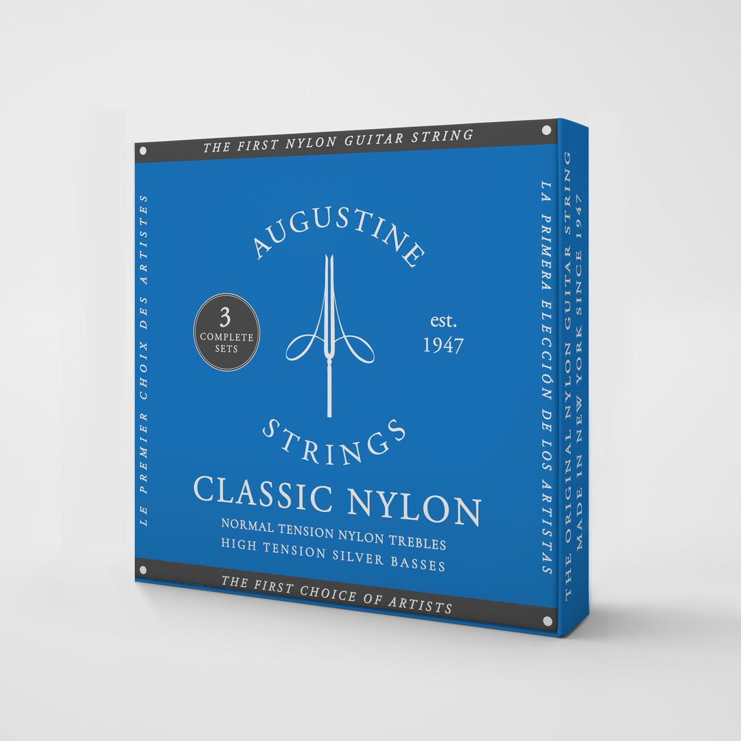 Augustine strenger for klassisk gitar Classic Label - 3 x sett Classic Blue (normal/high)