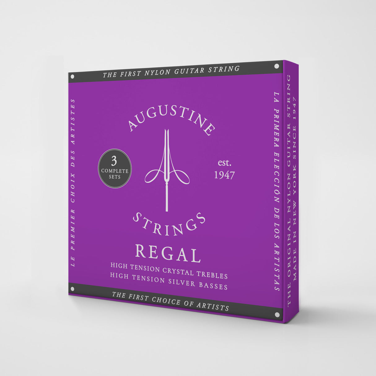 Augustine strenger til klassisk Gitarer Regal Crystal Nylon high - 3 x sett Regal Blue (high/high)