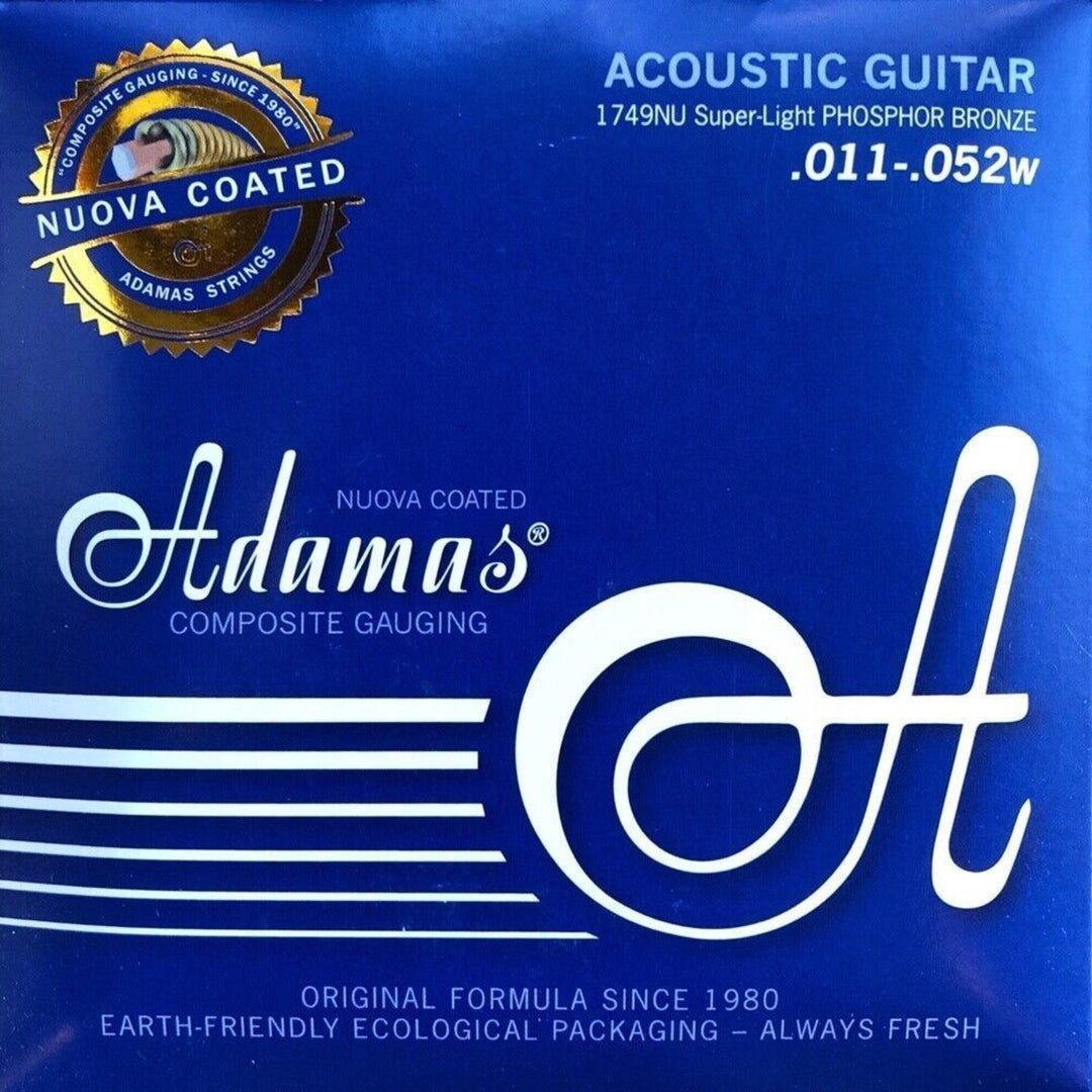Adamas strenger til akustisk gitar Nuova phosphor bronze coated - Super-Light .011-.052 (1749NU)