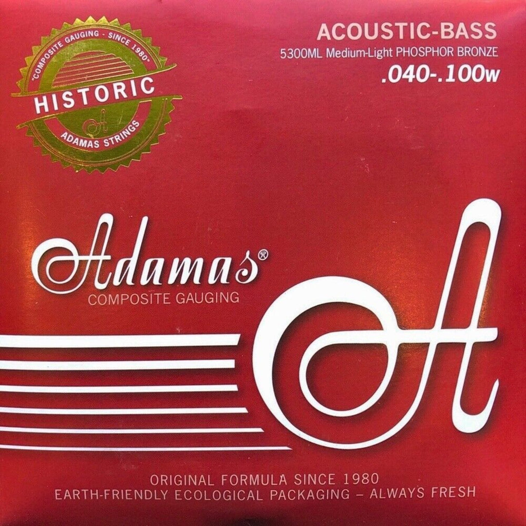 Adamas strenger for akustisk bass fosforbronse - sett 4-strengs med-light (5300ML)