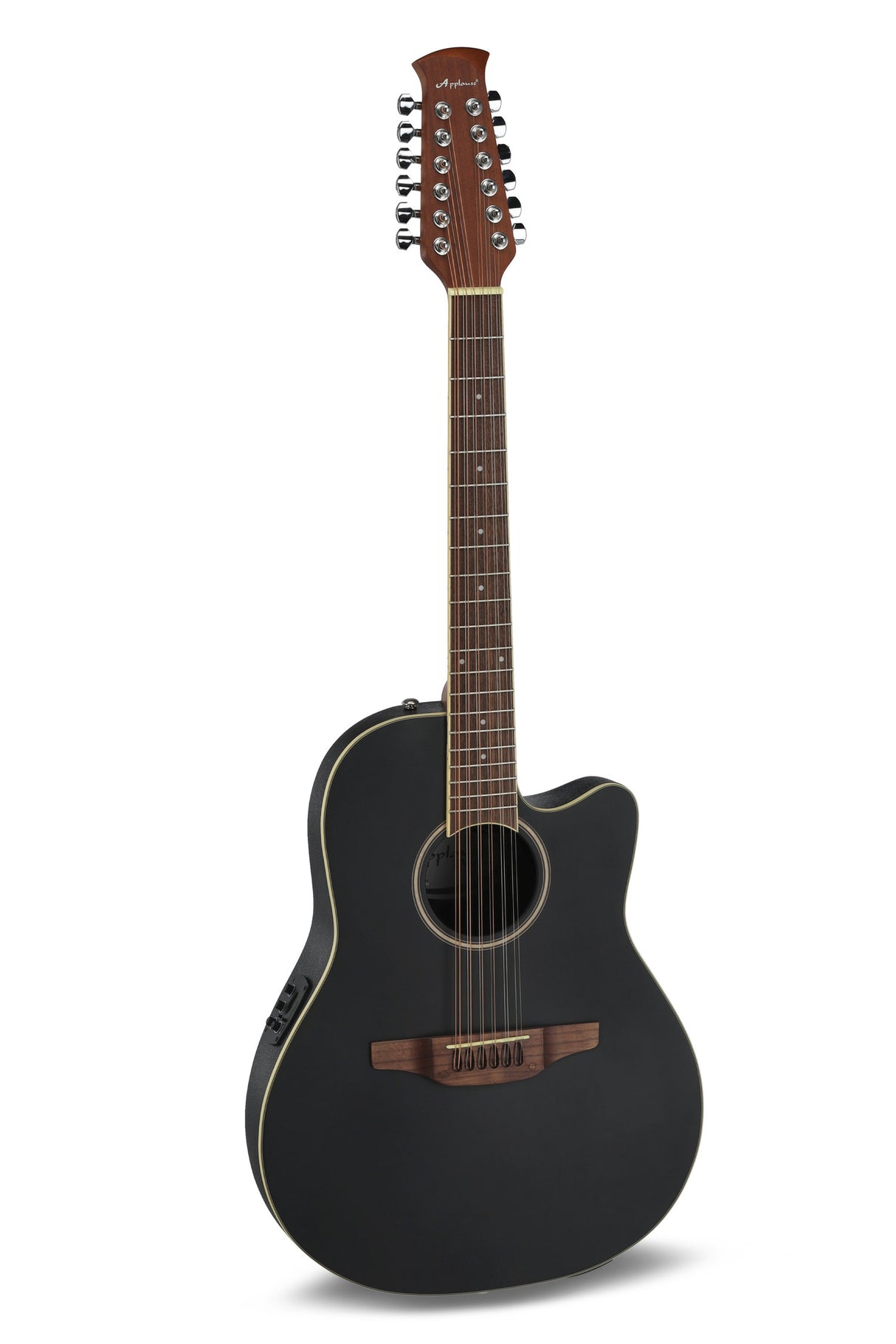 Applause E-akustisk Gitarer AB2412II Mid Cutaway 12-string - Svart satin (AB2412II-5S)