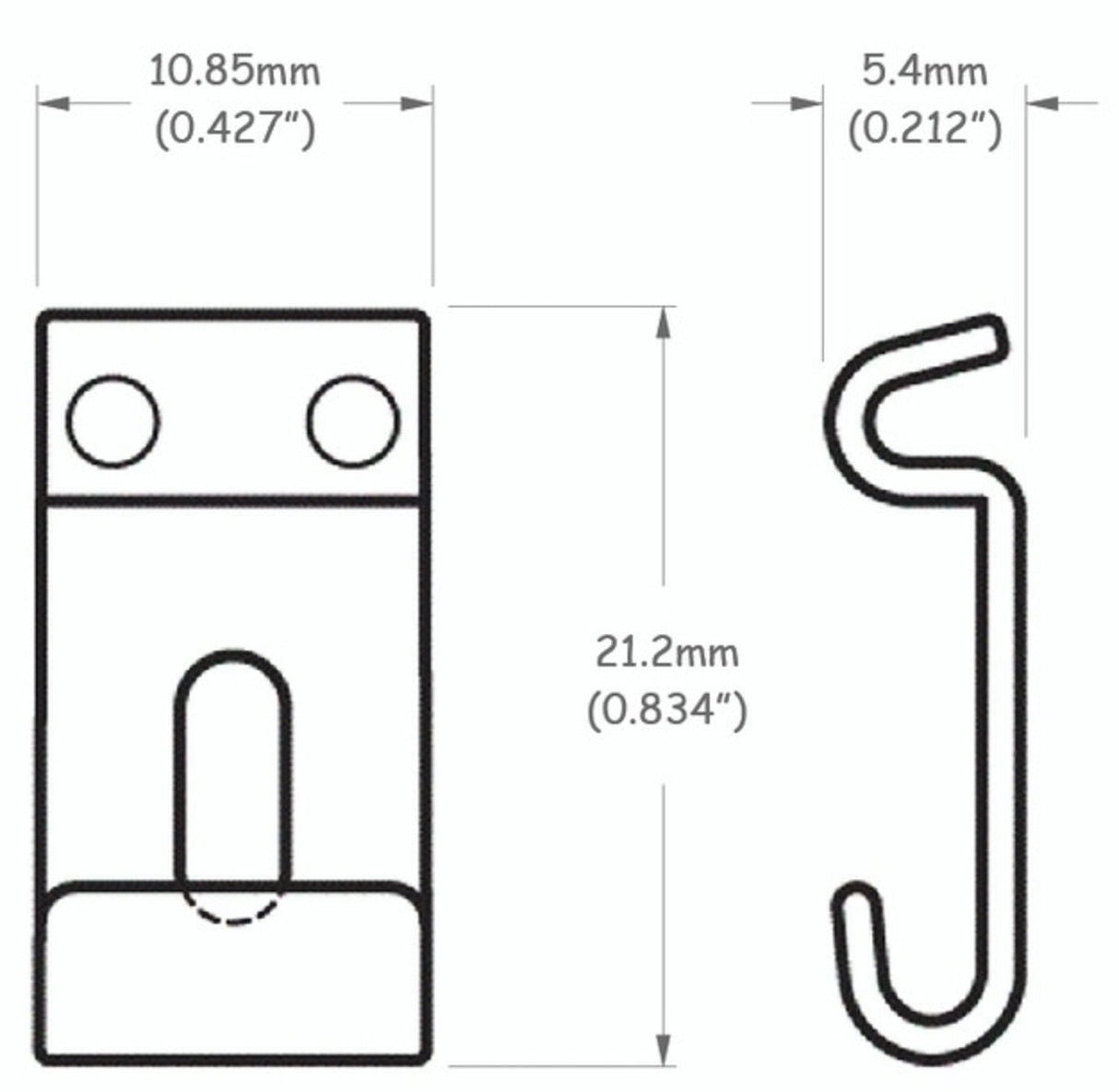 Partsland saler for Stratocaster-modeller - 11 mm bred, nikkel