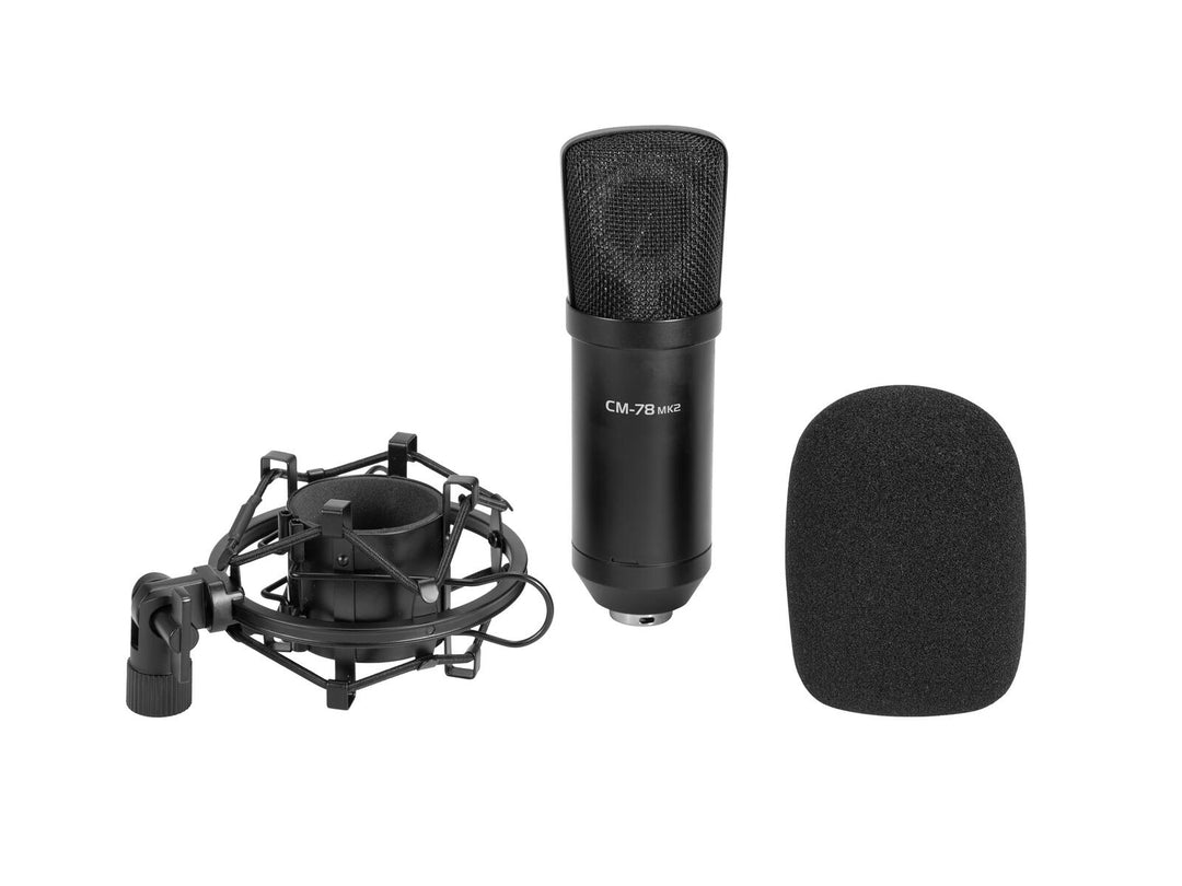 OMNITRONIC MIC CM-78MK2 kondensatormikrofon med stor membran