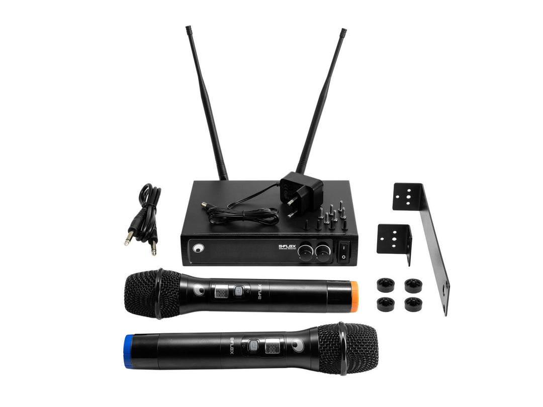 OMNITRONIC UHF E-FLEX 2, trådløst mikrofonsystem 823-832/863-865 MHz