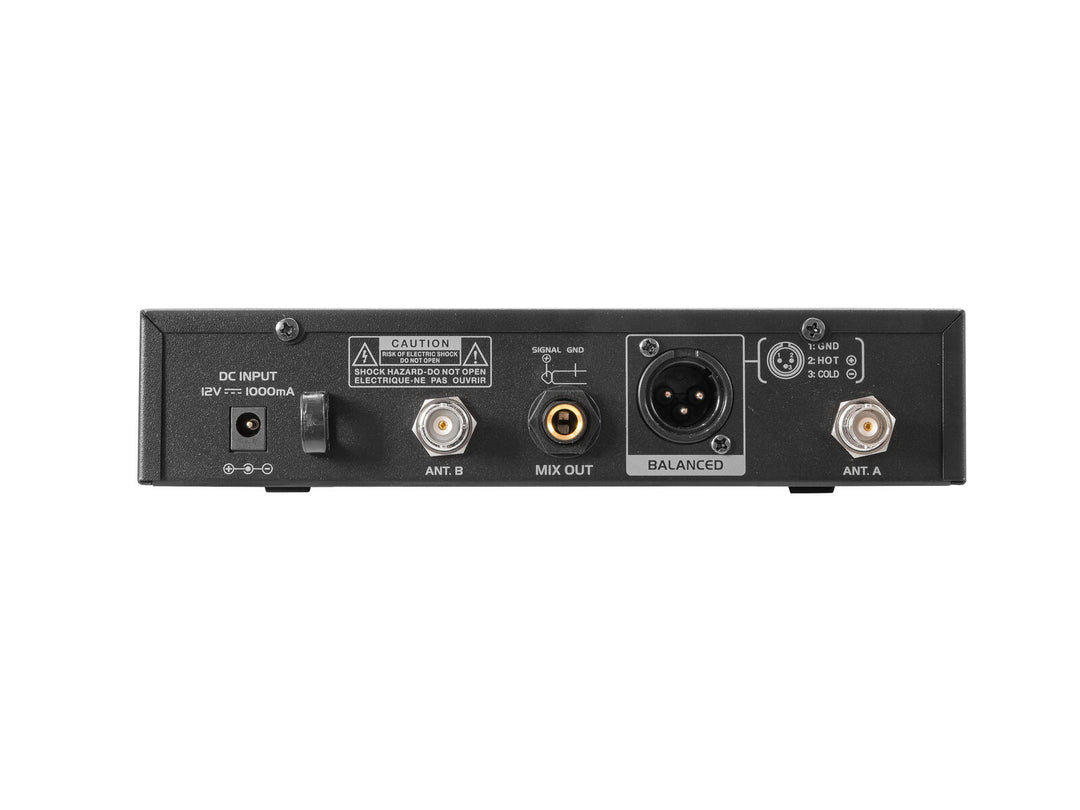 OMNITRONIC UHF-601 1-kanals trådløst mikrofonsystem 823-832/863-865 MHz
