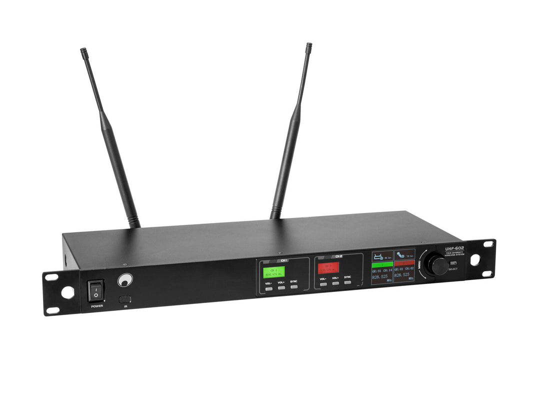 OMNITRONIC UHF-602 2-kanals trådløst mikrofonsystem 823-832/863-865 MHz