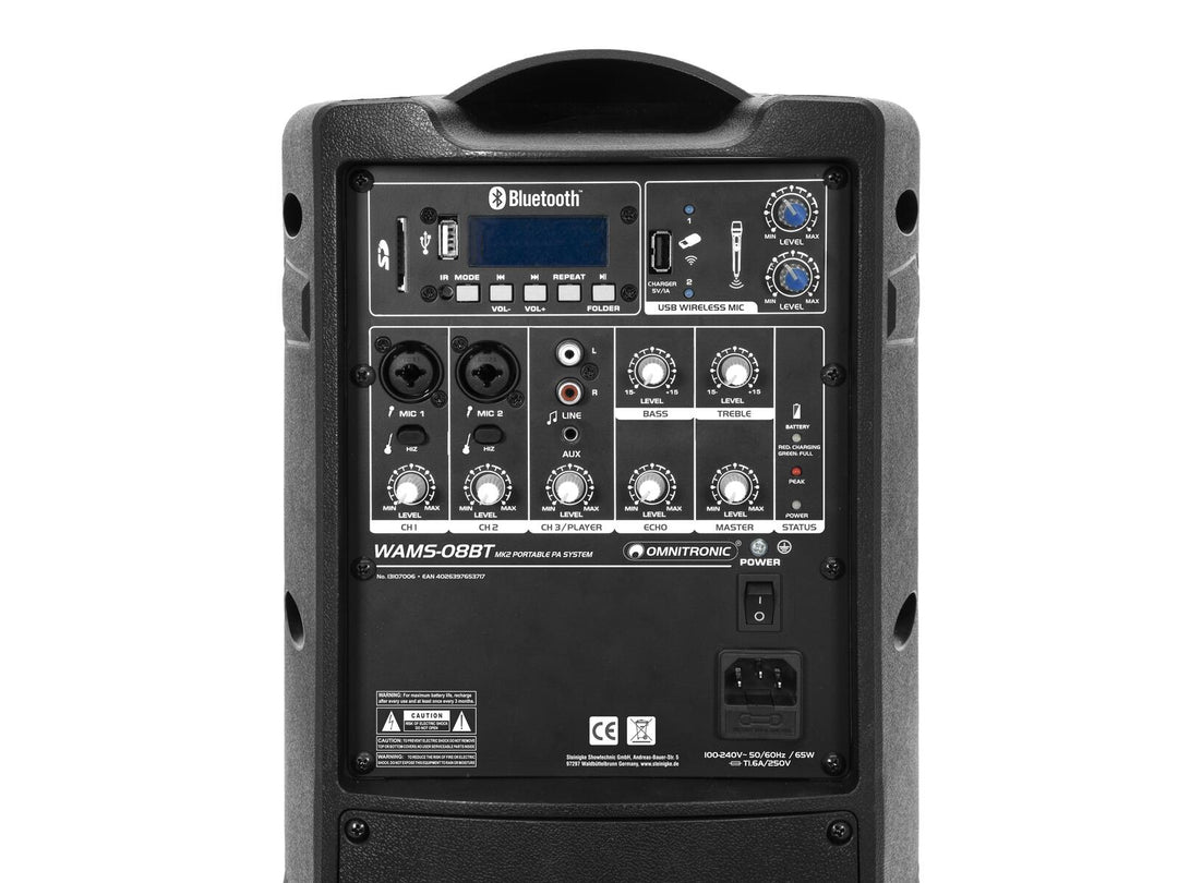 OMNITRONIC WAMS-08BT MK2 trådløst PA-system
