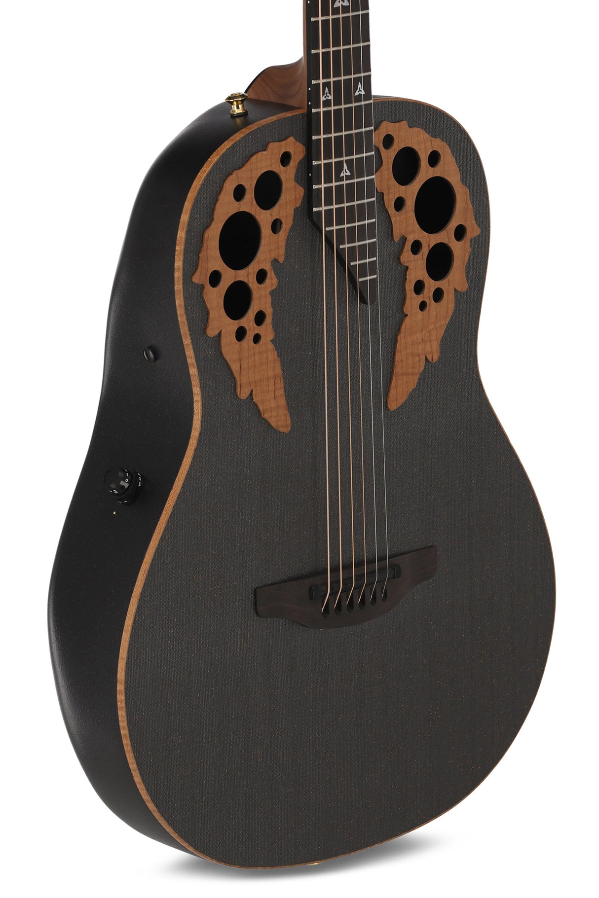 Adamas E-akustisk Gitarer ADAMAS U581T-FM Mid-Depth uten cutaway - svart sateng kobber metallic-flake (U581T-FM-G)