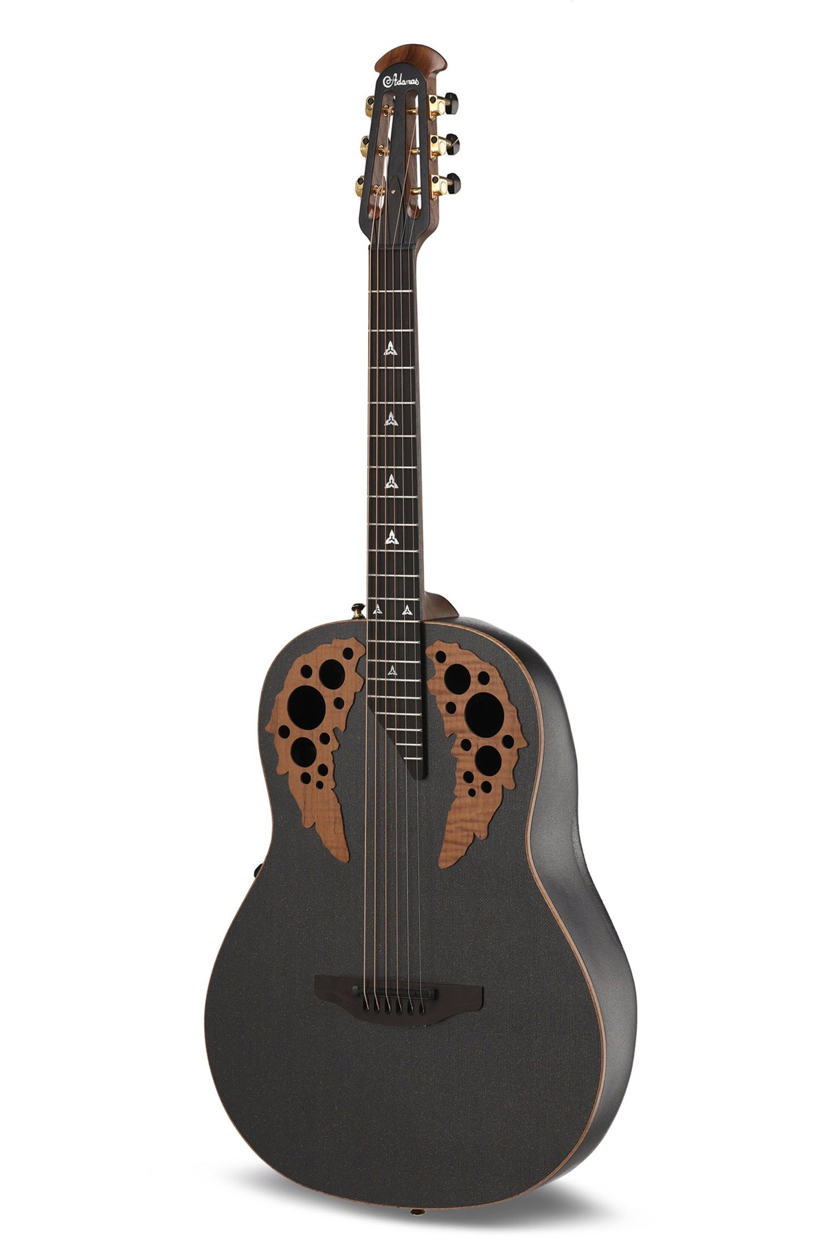 Adamas E-akustisk Gitarer ADAMAS U581T-FM Mid-Depth uten cutaway - svart sateng kobber metallic-flake (U581T-FM-G)