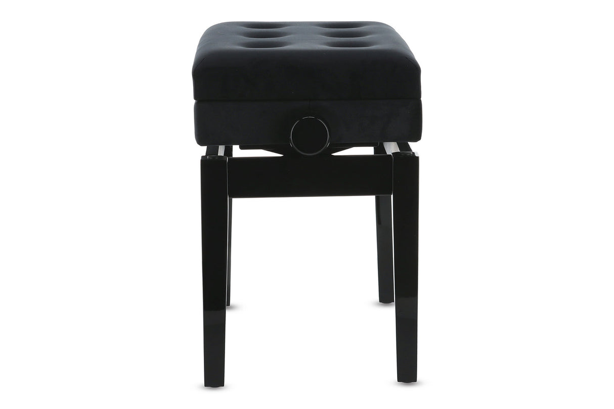 GEWA klaverbenk Deluxe med oppbevaringsrom - Svart høyglans