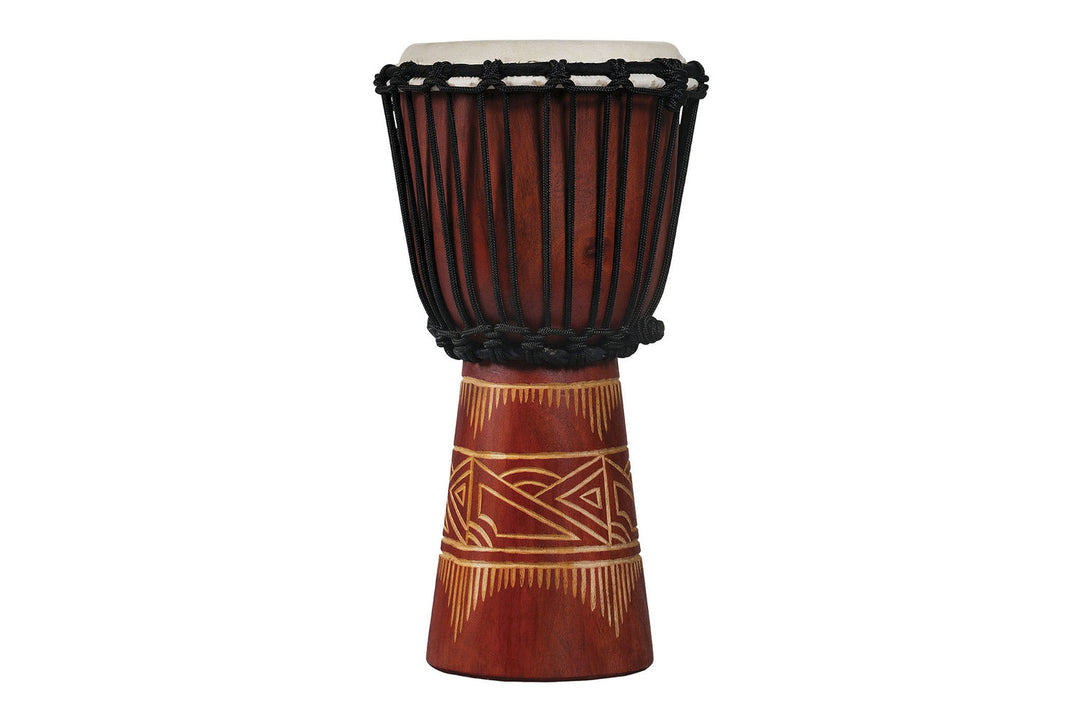 Latin Perkusjon Djembe World Beat Wood Art - Rød/Natur (LP713SR)