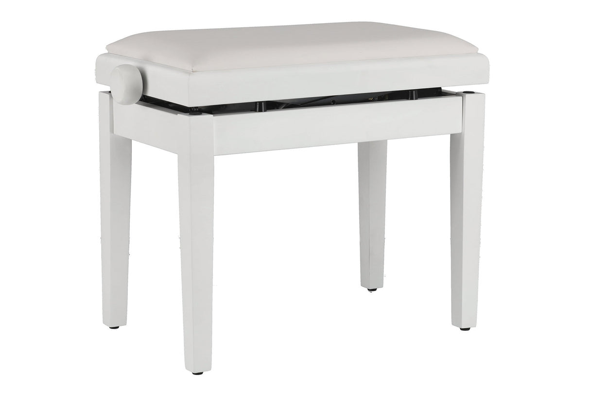 GEWA pianokrakk Deluxe Autolift Vinyl - White matt (White seat)