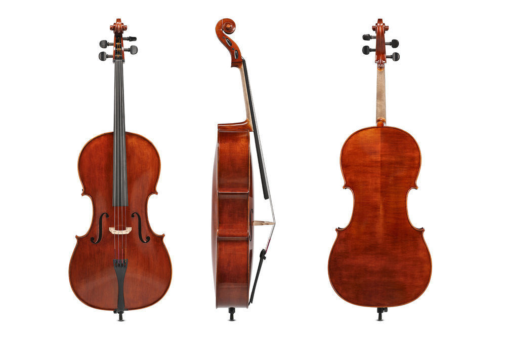 GEWA Sonata Europa cello 4/4, satt opp med massarandubabue og etui
