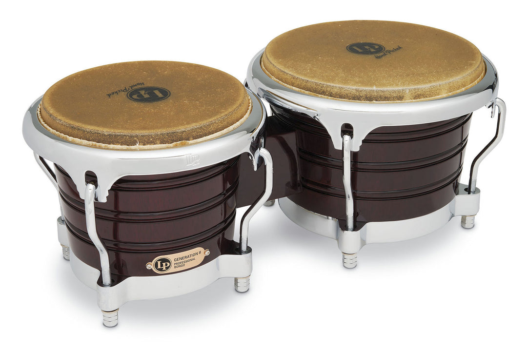 Latin Perkusjon Bongo Generation II Wood - Dark Wood, Chrome HW (LP201AX-2DW)