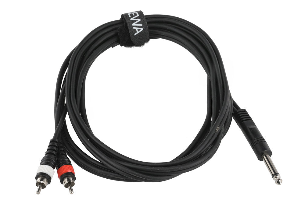 GEWA Basic Line Y-kabel 3 m, mono-jack til 2 x cinch