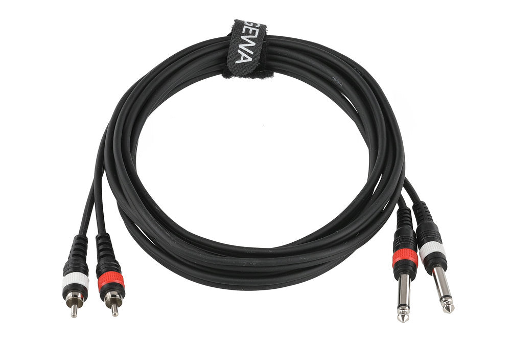 GEWA Basic Line dobbeltkabel 6 m, 2 x jack til 2 x cinch