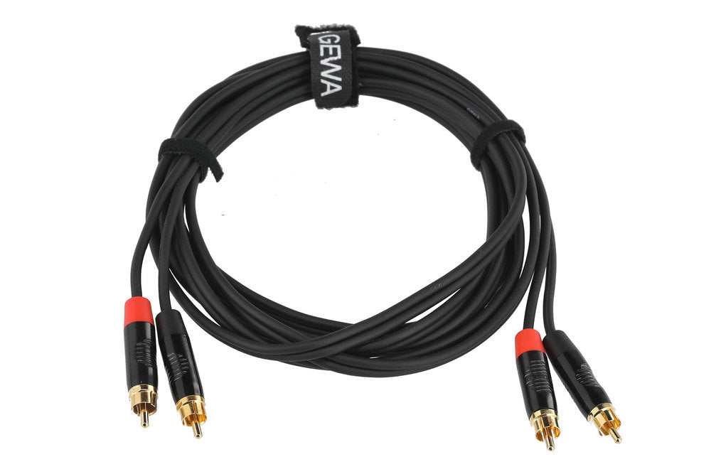 GEWA Pro Line dobbeltkabel 3 m, 2 x cinch i begge ender