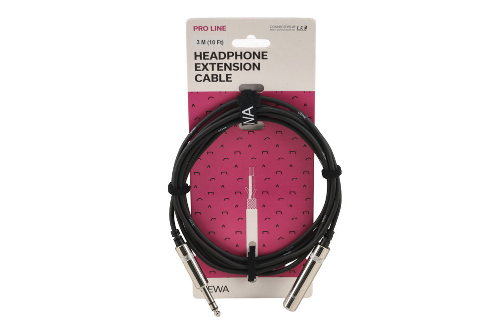 GEWA Pro Line-forlenger til hodetelefoner 3 m, 6,3 mm