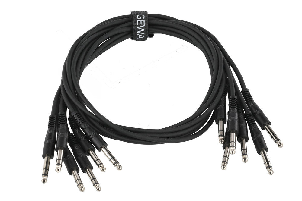 GEWA Basic Line patchkabel 0,9 m, rett stereo-jack, 6 stk.