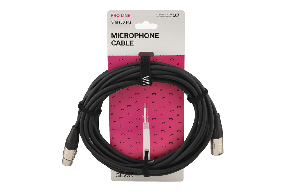 GEWA Pro Line mikrofonkabel 9 m, XLR-hunn til XLR-hann