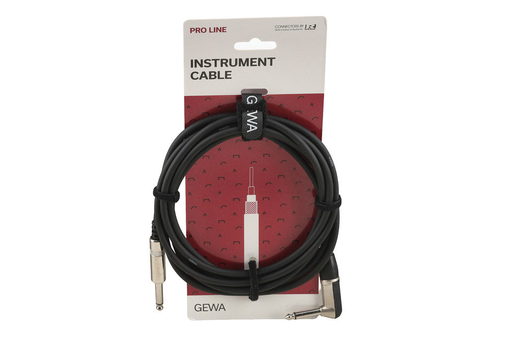 GEWA Pro Line instrumentkabel 3 m, rett til vinklet jack