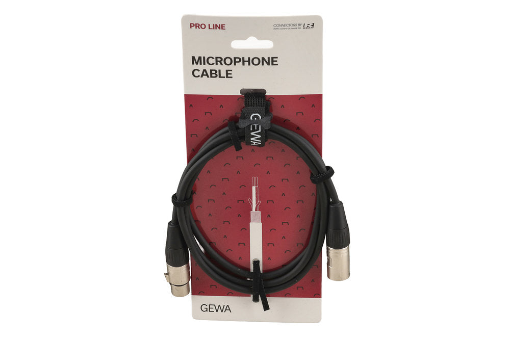 GEWA Pro Line mikrofonkabel 1,5 m, XLR-hunn til XLR-hann