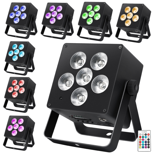 LIGHT4ME ACCU PAR RGBWA-UV batteridrevet spotlight 440