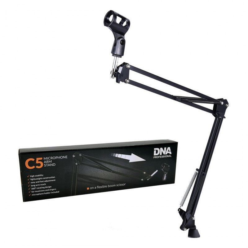 DNA C5 bordmikrofonstativ med bomarm