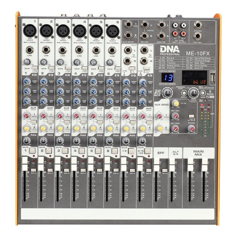 DNA ME-10FX lydmikser - 10 kanaler USB Bluetooth