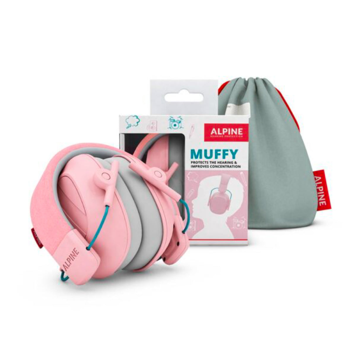 Alpine Muffy Mk2 hørselsvern for barn (rosa)