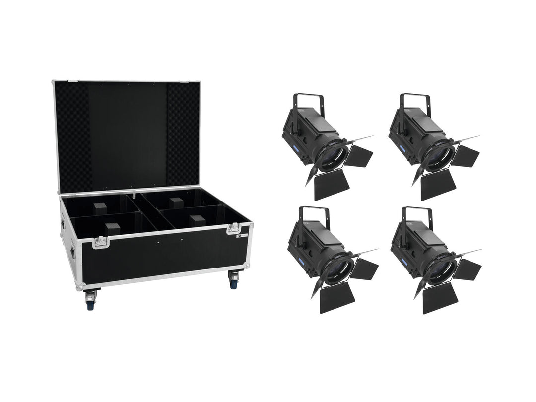 EUROLITE sett 4x LED THA-250F + koffert