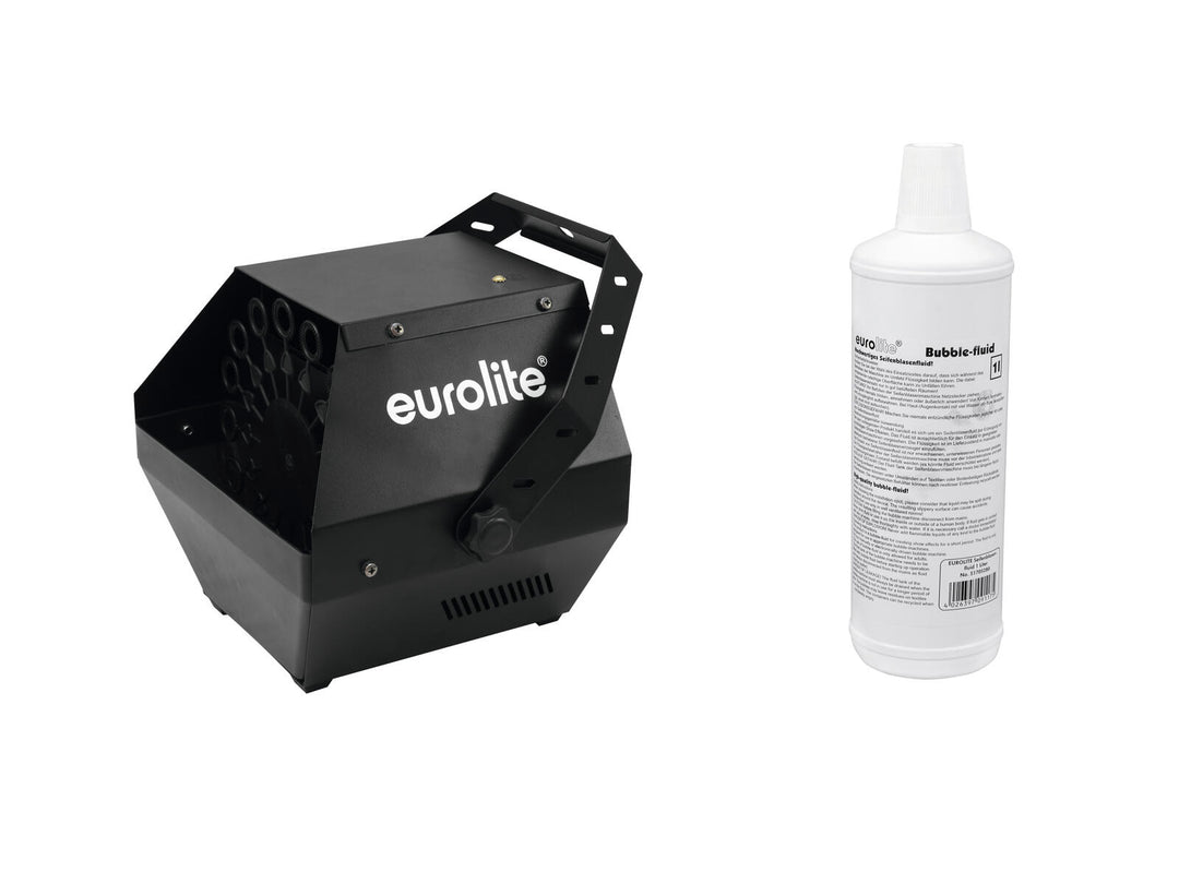EUROLITE Set B-90 Bubble Machine black + Bubble Fluid 1 l