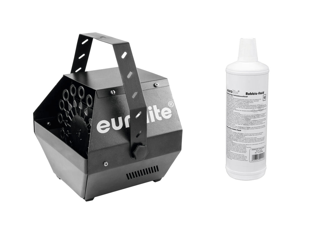 EUROLITE Set B-100 Boblemaskin svart DMX + Boblevæske 1 l