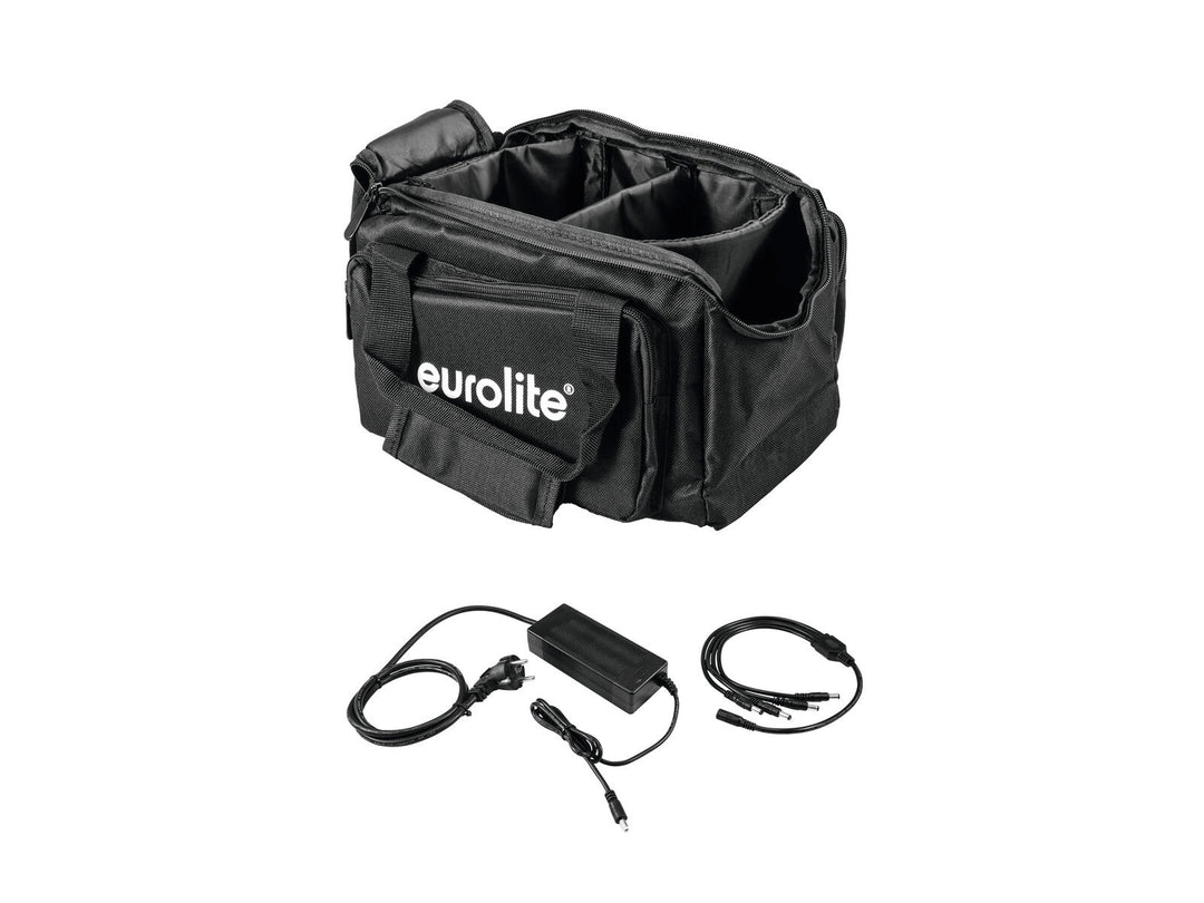 EUROLITE Set SB-14 myk veske + lader 4x AKKU Flat Light 1
