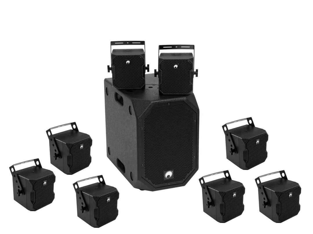 OMNITRONIC sett BOB-10A bk + 8x BOB-4 bk