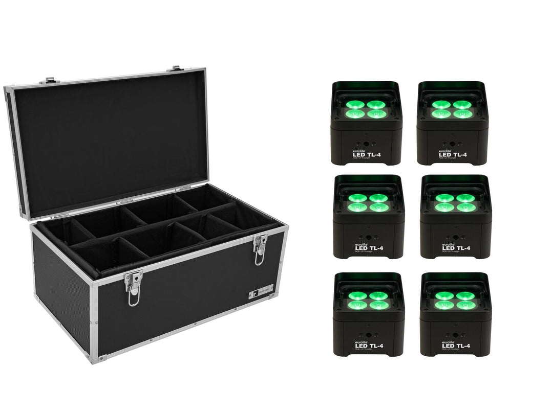 EUROLITE Sett med 6x LED TL-4 Trusslight + Case