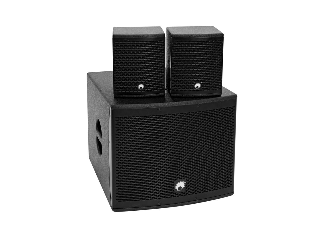 OMNITRONIC Set MOLLY-12A aktiv subwoofer + 2x MOLLY-6 Top 8 ohm, Black