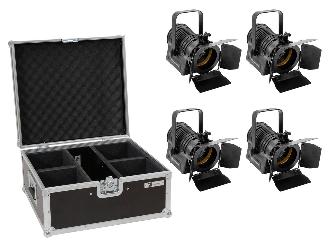 EUROLITE Set 4x AKKU THA-20PC TRC teaterspot bk + koffert