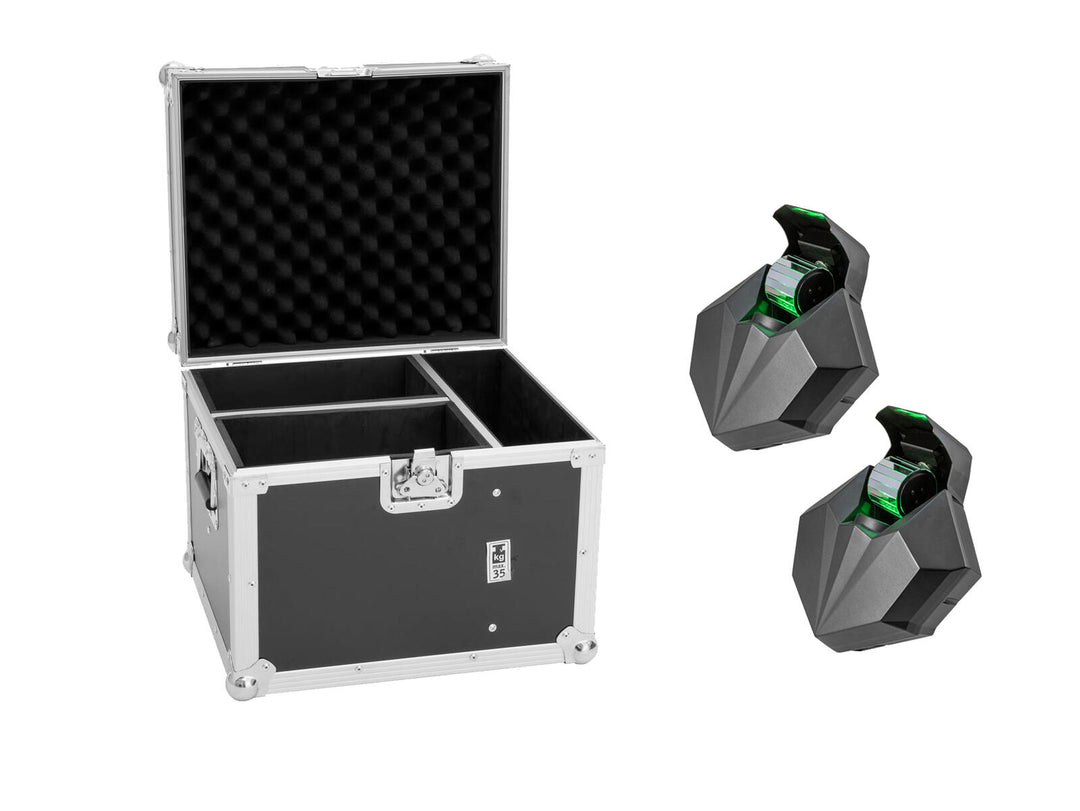 EUROLITE Set 2x LED CAT-80 Stråle Effect + flightcase