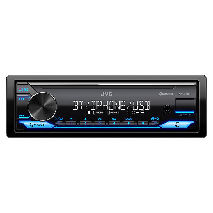 JVC KD-X382BT bilradio med RDS-tuner og Bluetooth 100mm