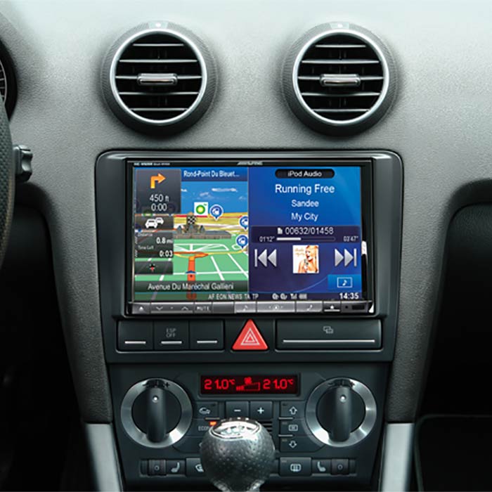 2-DIN 8" sett til Audi A3 m/display