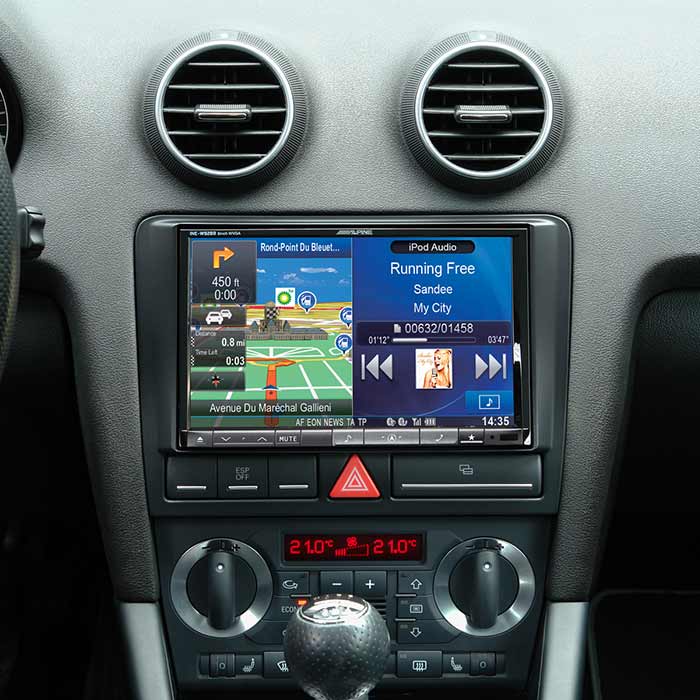 2-DIN 8" sett til Audi A3 u/display