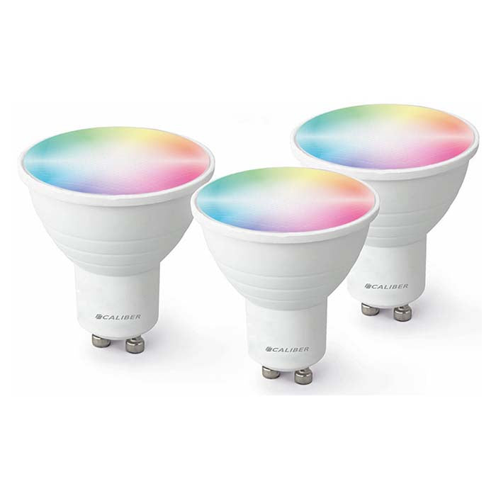 Caliber GU10 Smart Home 3-pakning LED-pærer hvit/flerfarget