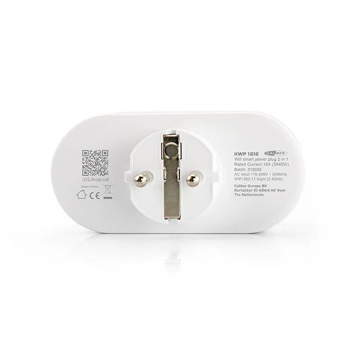 Caliber wi-fi Smart Home-plugg med 2 uttak
