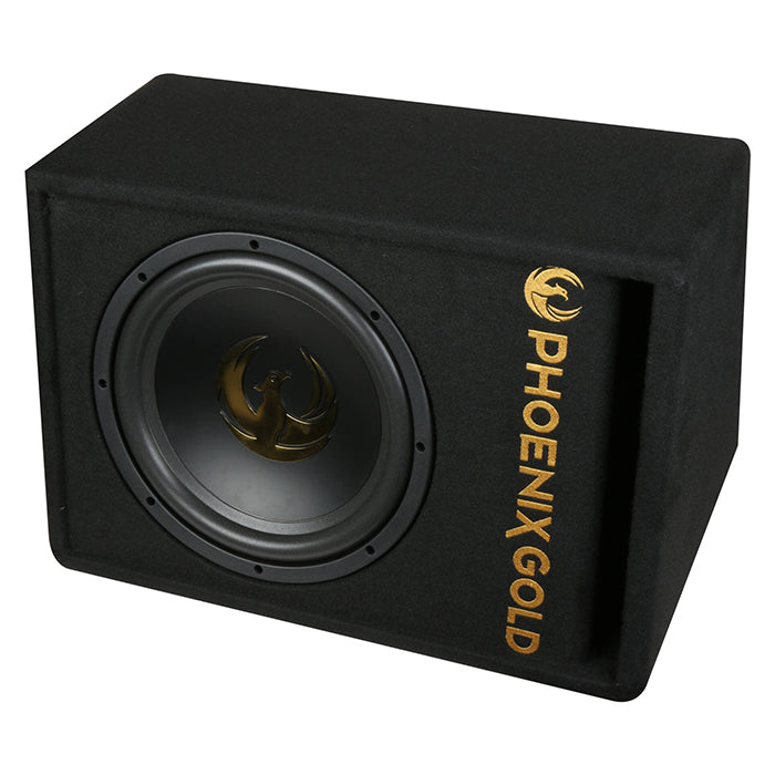 Phoenix Gold 12" aktiv subwoofer med kabler og fjernkontroll