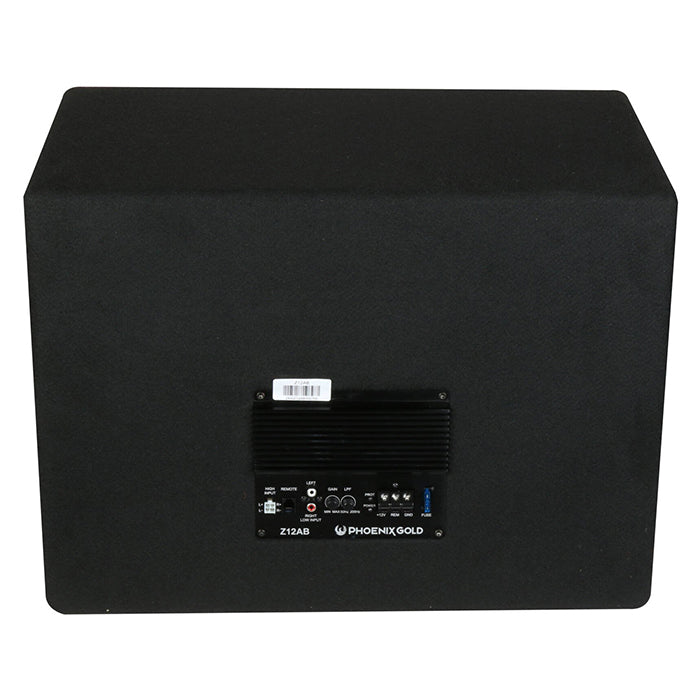 Phoenix Gold 12" aktiv subwoofer med kabler og fjernkontroll