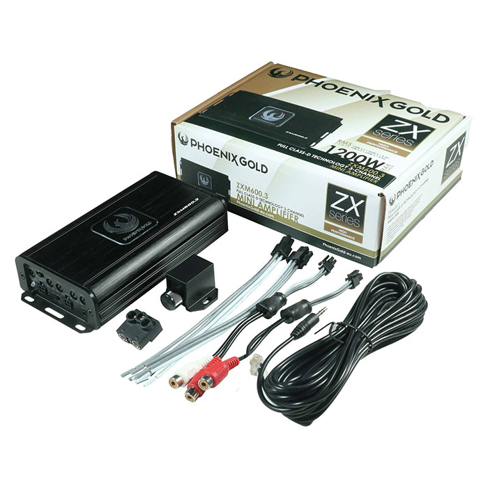 Phoenix Gold 3-kanals miniforsterker 2x75W - 350W RMS