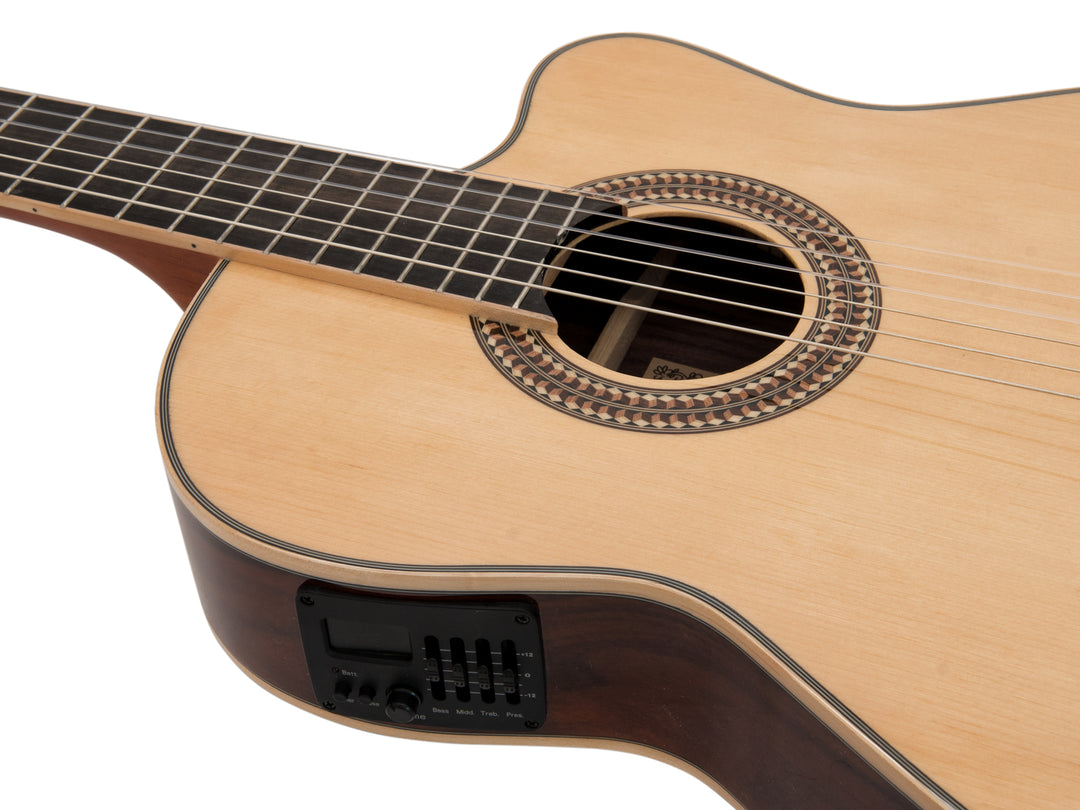 DiMavery TB-100 klassisk gitar, naturlig
